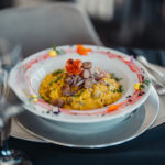 Risotto de hongos y coco